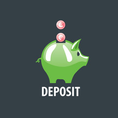vector logo piggy bank