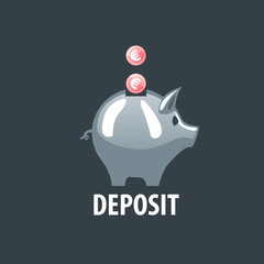 vector logo piggy bank