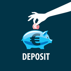 vector logo piggy bank