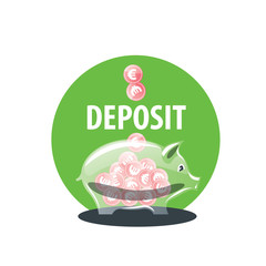 vector logo piggy bank