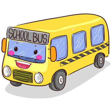 Vector Illustration of a Yellow School Bus Mascot