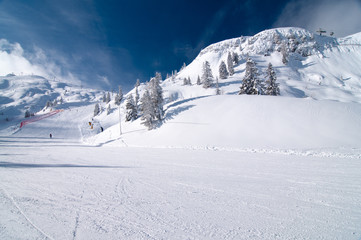 Fototapeta na wymiar Ski slope in Andalo/Paganella (Trentino)