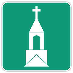 Panneau routier au Québec : Eglise