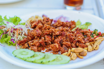 Thai food,deep fried chicken