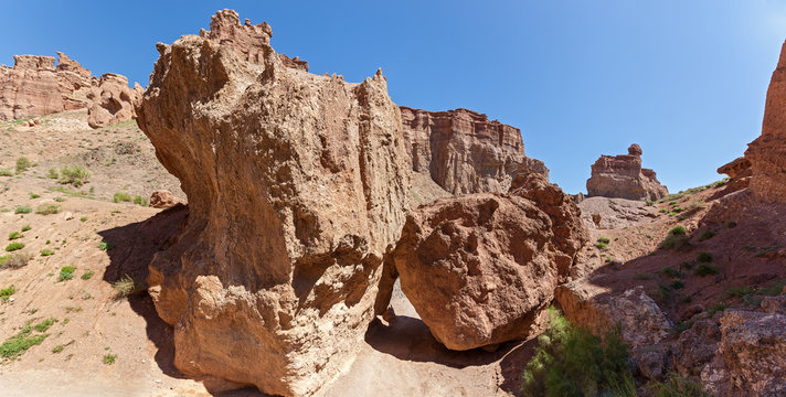 Charyn canyon in Almaty region of Kazakhstan.