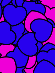 Hearts backgrounds for Saint Valentines holiday, high definition design