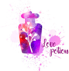 Love potion bottle