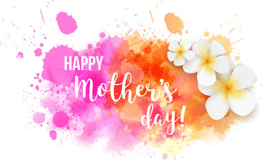Watercolor imitation flower banner