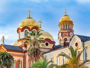 New Athos,Abkhazia. Monastery of St. Simon the Canaanite. The man's monastery. orthodox monastery