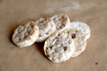 Rice cakes isolated. Healthy snack.