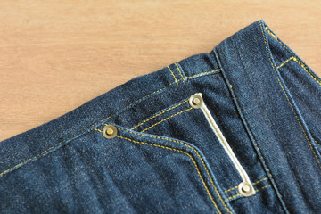 watch pocket of broken twill selvedge japan denim jeans