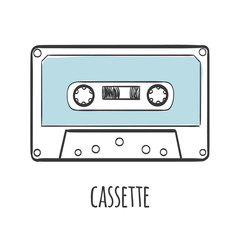 Audio cassette tape vector illustration