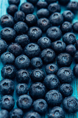 Freshly picked blueberries