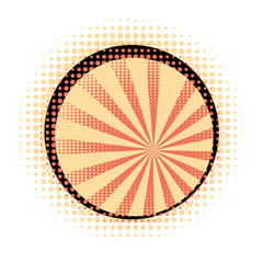 Obraz premium Orange Rays with Halftone