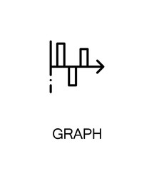 Graph flat icon.