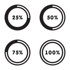 Circle Loading , Progress indicator Icon Illustration design set.
