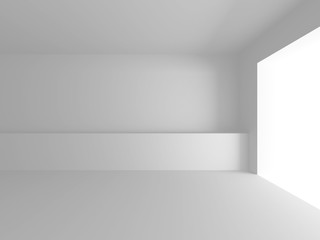 Obraz premium White empty interior. Abstract architecture background