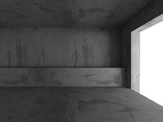 Abstract concrete architecture dark background