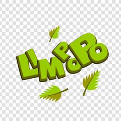 Lettering funny green comic font Limpopo