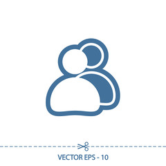 people icon, vector illustration. Flat design style
