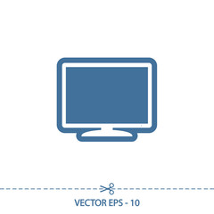 Monitor  icon, vector illustration. Flat design style