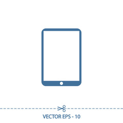 Modern digital tablet PC icon, vector illustration. Flat design style