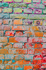 Old brick wall texture background. Colored style.