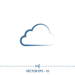  cloud icon, vector illustration. Flat design style