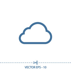  cloud icon, vector illustration. Flat design style
