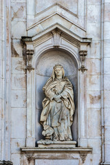 Fototapeta na wymiar Estrela Basilica (Basilica da Estrela, 1790), Lisbon, Portugal.