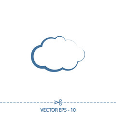  cloud icon, vector illustration. Flat design style