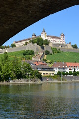 View in the city of Würzburg, Bavaria, region Lower Franconia, Germany