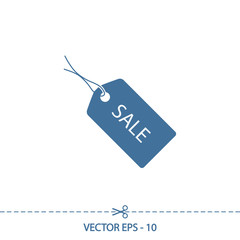 SALE tag icon, vector illustration. Flat design style 