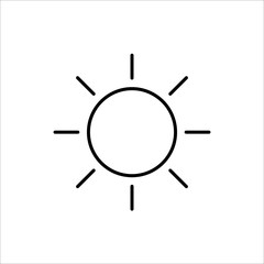 sun icon on white background