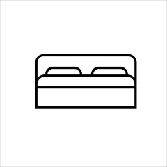 bed icon on white background