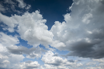 Fototapeta na wymiar Raincloud in a blue sky 