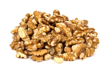 walnuts on a white background