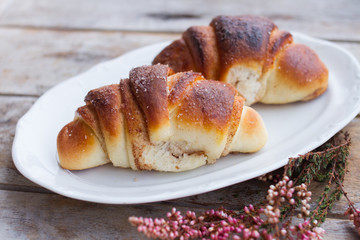 freshly sweet scones on plate