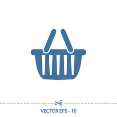 basket  icon, vector illustration. Flat design style