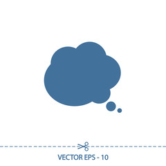 comic speech bubbles icon, vector illustration. Flat design style