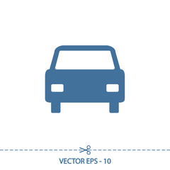 Car icon, vector illustration. Flat design style