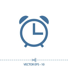 alarm clock  icon, vector illustration. Flat design style