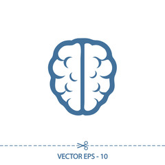 brain icon, vector illustration. Flat design style