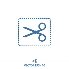 Scissors icon, vector illustration. Flat design style