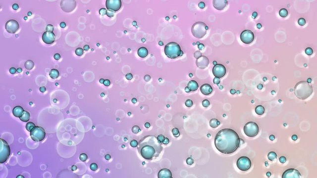 Bubbles water abstraction. Colored background.