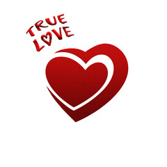 A heart on a white background