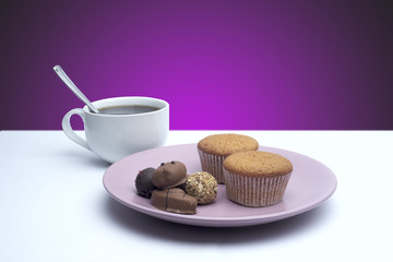 cup of coffee with chocolate