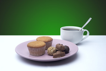 cup of coffee with chocolate