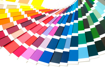 Color palette catalog, guide of paint samples