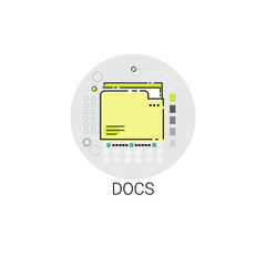 Docs Folder Document Paper Icon Vector Illustration